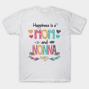 Happiness Is A Mom And Nonna Wildflower Happy Mother's Day T-Shirt